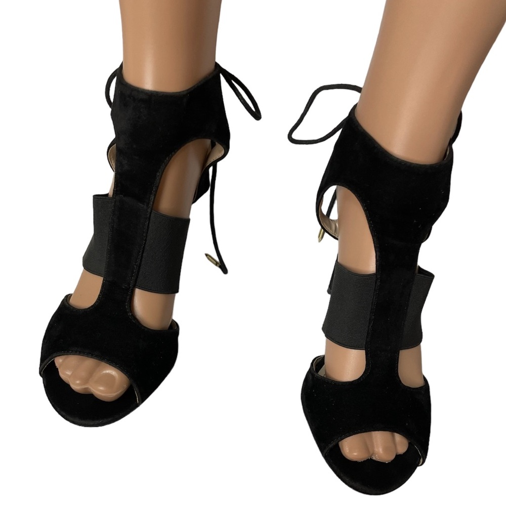Shoe Republic LA - Black Faux Suede Stiletto Heels, Size: 8